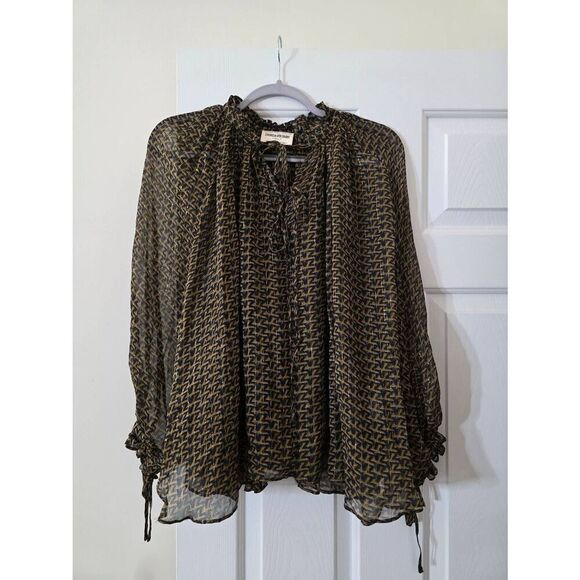 Zadig&Voltaire Tan Patterned Shirt M - Picture 3 of 12